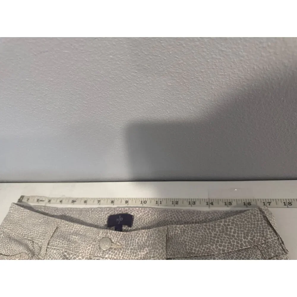 NYDJ Womens Jeans Sz 10 Gray Giraffe Print Ankle Lift Tuck Skinny Casual Comfy - Picture 8 of 13